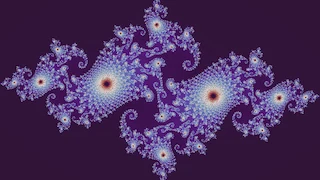 The Julia set for c = -0.74543 + 0.11301i, a value on the boundary.