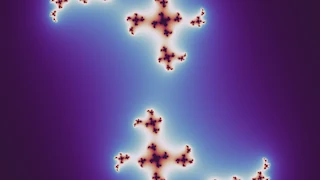 The Julia set for c = 0.45 + 0.6i, a value outside the set.