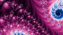 A wallpaper drawn in stripe average, in the Multibrot d = 3 family.