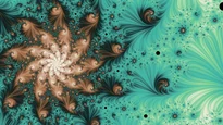 A wallpaper drawn in stripe average, in the Julia d = 3 family.