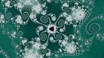 A wallpaper drawn in cross trap over smooth, in the Multibrot d = 4 family.