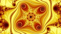 A wallpaper drawn in triangle-inequality average, in the Mandelbrot family.