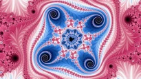 A wallpaper drawn in triangle-inequality average, in the Mandelbrot family.