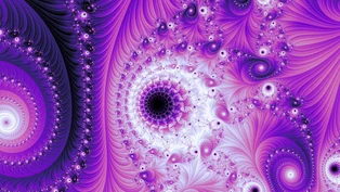 A wallpaper drawn in stripe average, in the Mandelbrot family.
