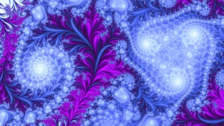 A wallpaper drawn in curvature, in the Julia d = 3 family.