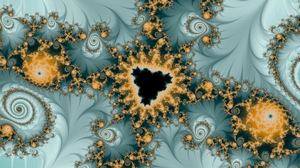 A wallpaper drawn in cross trap over smooth, in the Multibrot d = 4 family.