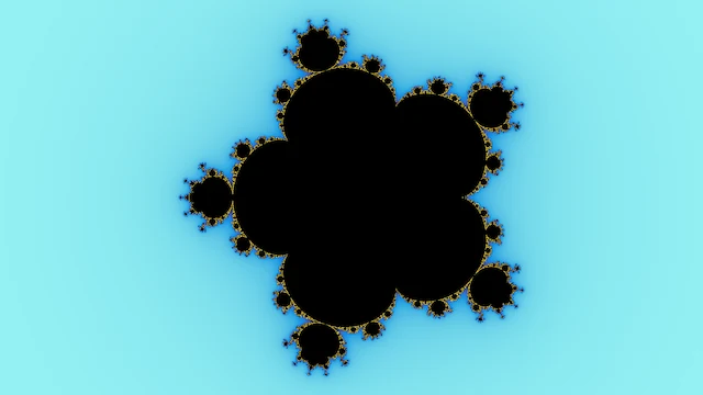 The whole Multibrot d = 6 set, drawn in one palette.