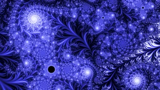 A wallpaper drawn in curvature, in the Julia d = 3 family.