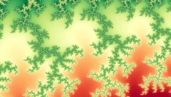 The same Mandelbrot location, drawn in the Mint Poppy palette.