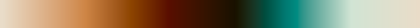 The gradient Copper Bloom, Teal Fleck, closes on the color it opens with.