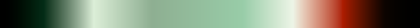 The gradient Ember in Green Ash, closes on the color it opens with.