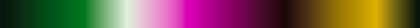 The gradient Green, Gold, Magenta, closes on the color it opens with.