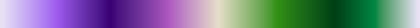 The gradient Green, Violet, Bone, closes on the color it opens with.