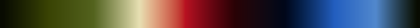The gradient Olive, Blood, Cobalt, closes on the color it opens with.