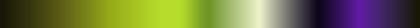 The gradient Olive Field, Violet Spark, closes on the color it opens with.
