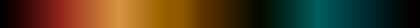 The gradient Oxblood, Amber, Teal, closes on the color it opens with.